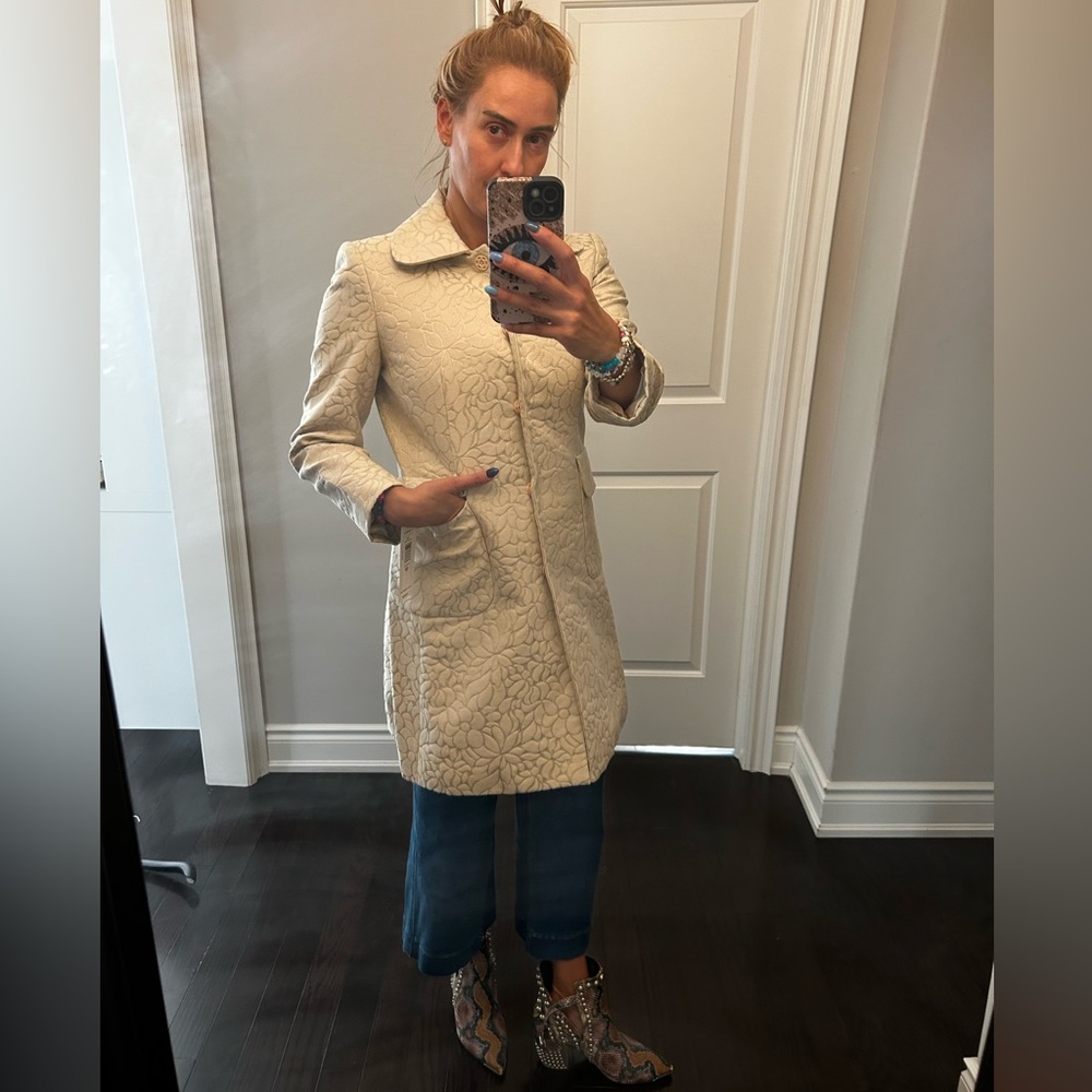 Peter Nygard Cream Quilted Jacket